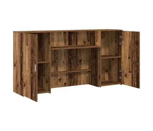 Reģistratūra, Veca Koka, 200X50X103,5 Cm, Inženierijas Koks Vidaxl