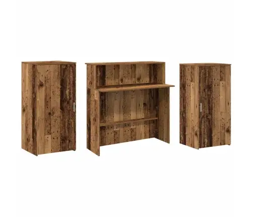 Reģistratūra, Veca Koka, 200X50X103,5 Cm, Inženierijas Koks Vidaxl