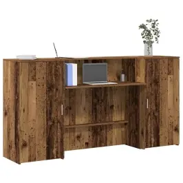 Reģistratūra, Veca Koka, 200X50X103,5 Cm, Inženierijas Koks Vidaxl