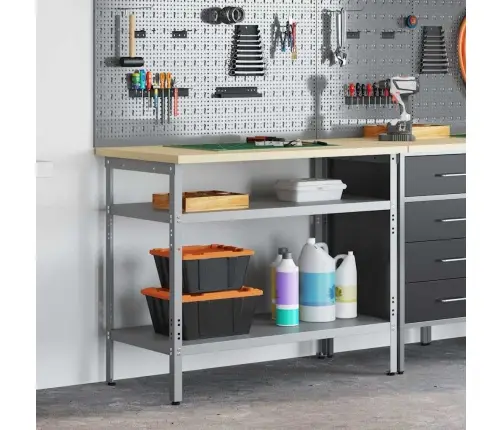 Darbo Stalas Su Lentyna Su Saugykla Pilka 100 X 55 X 85 Cm