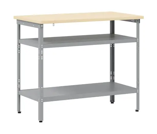 Darbo Stalas Su Lentyna Su Saugykla Pilka 100 X 55 X 85 Cm
