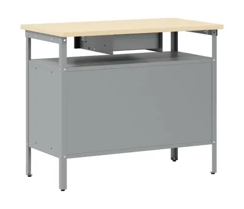 Darbagalds Ar Atvilktni Melns Un Pelēks 100 X 55 X 85 Cm Vidaxl