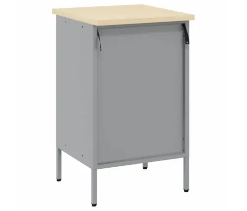 Töölaud Punane Ja Hall 50 X 55 X 85 Cm Töödeldud Puit Ja Teras