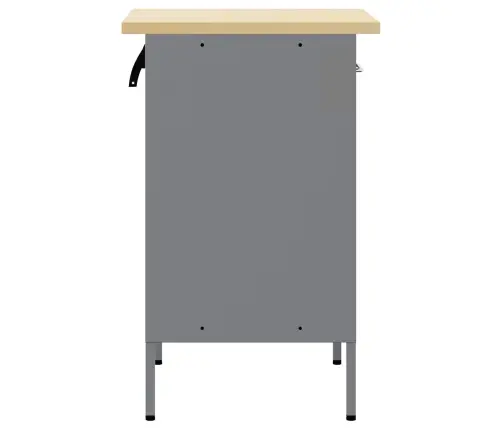 Darbnīca Melna Un Pelēka 50 X 55 X 85 Cm Pulverkrāsots Tērauds Vidaxl