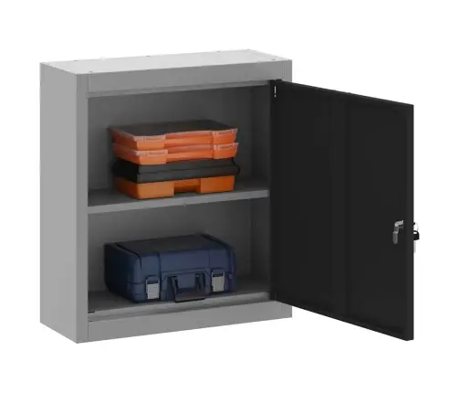 Rīku Skapītis Pie Sienas Melns 50X20X55 Cm Tērauds Vidaxl