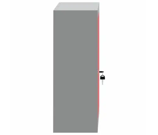 Rīku Skapis Ar Plauktu Sarkans Un Pelēks 50 X 20 X 55 Cm Vidaxl