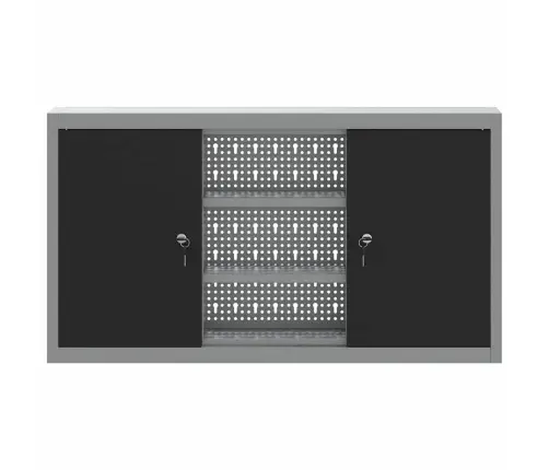 Tööriistakapp Riiuliga Lukuga Must Ja Hall 50 X 20 X 55 Cm