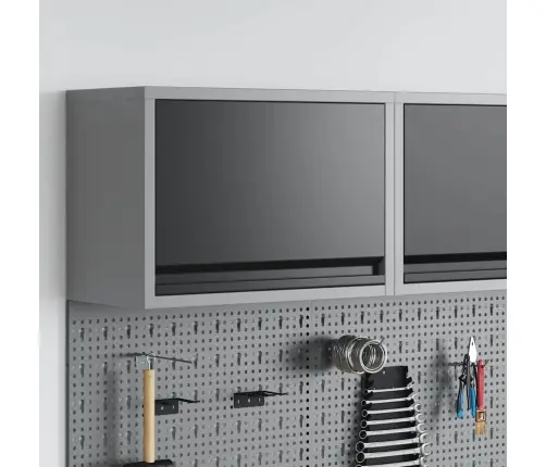 Rīku Skapis Ar Uzglabāšanu Melns Un Pelēks 50 X 25 X 35 Cm Vidaxl