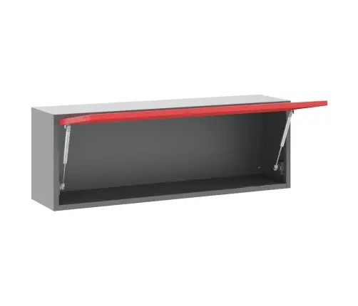 Rīku Skapis Ar Uzglabāšanu Sarkans Un Pelēks 100 X 25 X 35 Cm Vidaxl