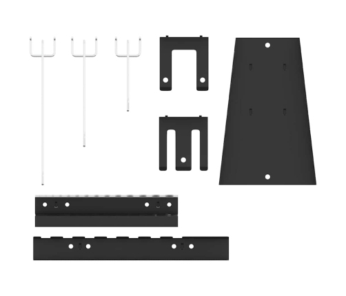 Pegboardi 2 Gabalos Ar 8 Piederumiem, Pelēki, 50X60 Cm, Tērauds Vidaxl