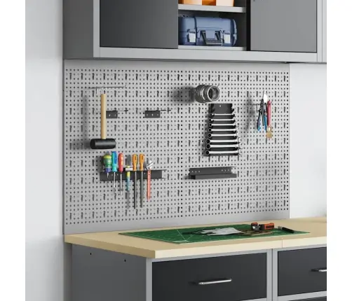 Sandėliavimo Suolas 2 Pcs Pilka 100 X 1 X 60 Cm