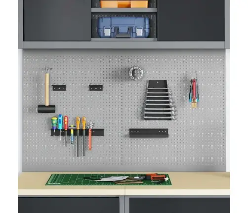 Sandėliavimo Suolas 2 Pcs Pilka 100 X 1 X 60 Cm