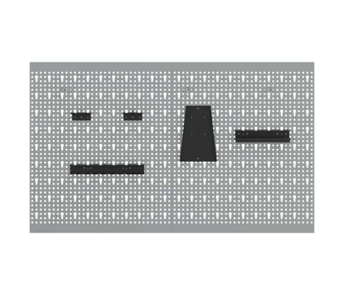 Pegboardi 2 Gabalos Ar 8 Piederumiem, Pelēki, 50X60 Cm, Tērauds Vidaxl
