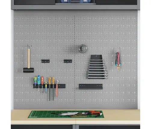 Āķu Dēļi 2 Iepakojumā Ar 8 Piederumiem, Pelēki, 50X80 Cm Tērauds Vidaxl