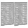 Āķu Dēļi 2 Iepakojumā Ar 8 Piederumiem, Pelēki, 50X80 Cm Tērauds Vidaxl