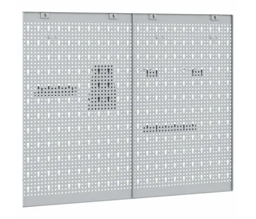 Āķu Dēļi 2 Iepakojumā Ar 8 Piederumiem, Pelēki, 50X80 Cm Tērauds Vidaxl