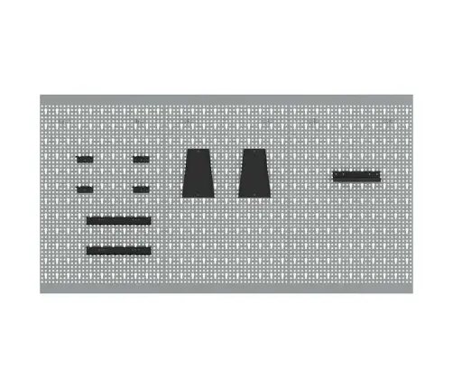 Laopink 3 Pcs Hall 150 X 1 X 80 Cm Pulbervärvitud Teras