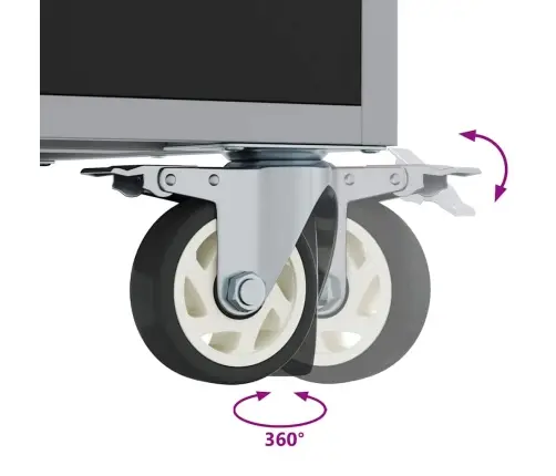 Rīku Skapītis Ar Ritenīšiem Un Slēdzamu, Melns, 75X45X85 Cm, Tērauds Vidaxl