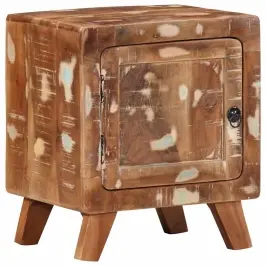 Spintelė Prie Lovos 40X32X46 Cm Regeneruota Medžio Masyvo