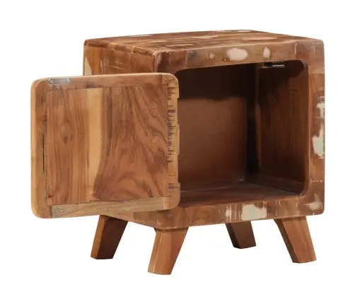 Spintelė Prie Lovos 40X32X46 Cm Regeneruota Medžio Masyvo Spintelė Prie Lovos 40X32X46 Cm Regeneruota Medžio Masyvo