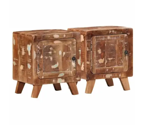 Naktsskapītis 2 Gab 40X32X46 Cm Reģenerēts Masīvkoks Vidaxl