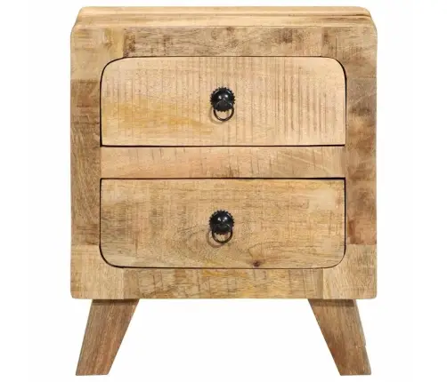 Naktsskapītis 2 Gab 40X32X46 Cm Masīvkoka Raupja Mango Vidaxl