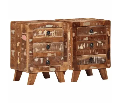 Lovos Spintelė 2 Vnt 37X32X50 Cm Perdirbta Medžio Masyvo