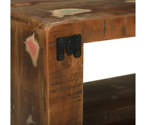 Tv Skapis Ar Plauktu Daudzkrāsains Pārstrādāts Masīvkoks Vidaxl