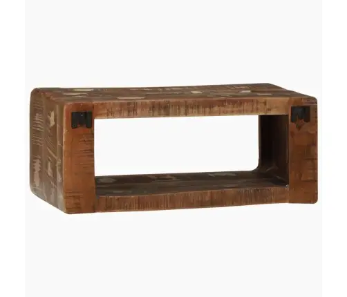 Tv Skapis Ar Plauktu Daudzkrāsains Pārstrādāts Masīvkoks Vidaxl