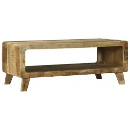 Kohvilaud Pruun 90 X 50 X 35 Cm Tugev Töötlemata Mangopuit