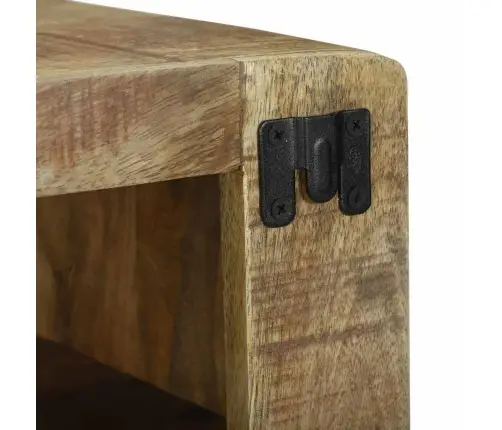 Tv Skapis Ar Plauktu Brūna 60 X 32 X 36 Cm Mango Masīvkoks Vidaxl