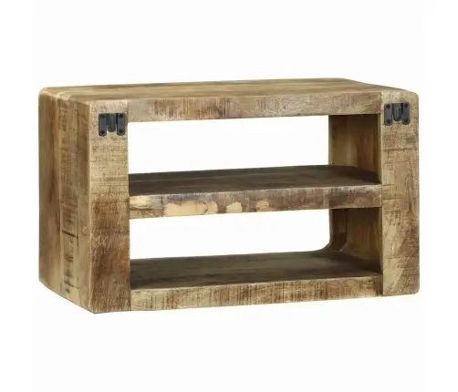 Tv Skapis Ar Plauktu Brūna 60 X 32 X 36 Cm Mango Masīvkoks Vidaxl