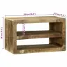 Tv Skapis Ar Plauktu Brūna 60 X 32 X 36 Cm Mango Masīvkoks Vidaxl