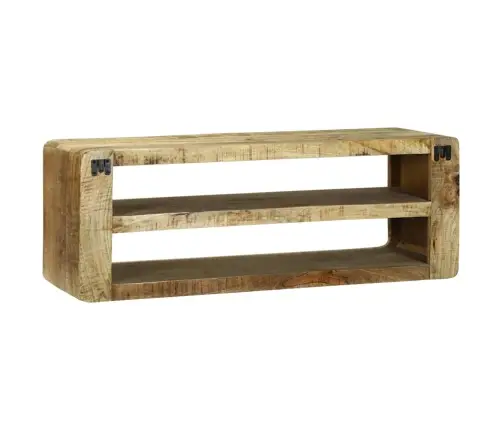 Tv Skapis Ar Plauktu Brūna 100 X 32 X 36 Cm Mango Masīvkoks Vidaxl