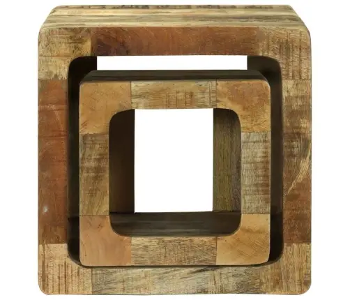 Tv Vienetas 2 Pcs Ruda Nešlifuotos Mango Medienos Masyvas Tv Vienetas 2 Pcs Ruda Nešlifuotos Mango Medienos Masyvas