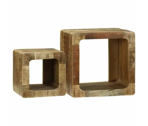 Tv Vienetas 2 Pcs Ruda Nešlifuotos Mango Medienos Masyvas Tv Vienetas 2 Pcs Ruda Nešlifuotos Mango Medienos Masyvas