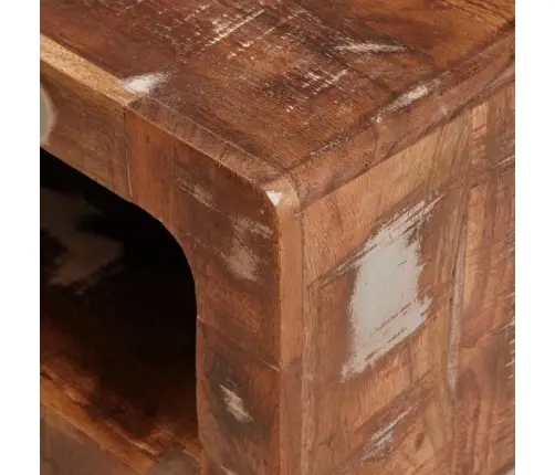 Lõpplauad Riiuliga Pruun 40 X 40 X 49 Cm Tugev Taastatud Puit