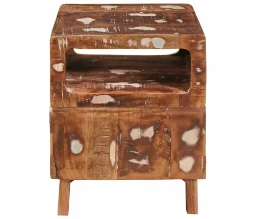 Lõpplauad Riiuliga Pruun 40 X 40 X 49 Cm Tugev Taastatud Puit