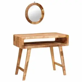 Dressing Galds Ar Plauktu Brūna 90 X 76 X 45 Cm Mango Masīvkoks Vidaxl
