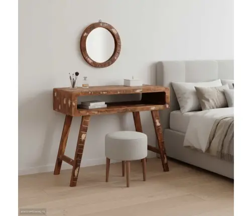 Riietumislaud Pruun 90 X 76 X 45 Cm Tugev Taastatud Puit