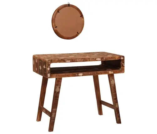 Riietumislaud Pruun 90 X 76 X 45 Cm Tugev Taastatud Puit