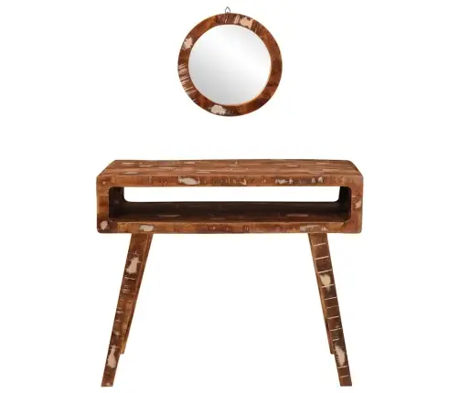 Riietumislaud Pruun 90 X 76 X 45 Cm Tugev Taastatud Puit