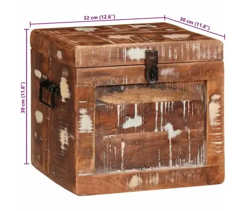 Uzglabāšanas Kaste Daudzkrāsains Pārstrādāts Masīvkoks Vidaxl