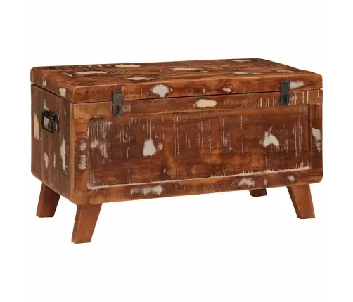 Salvestuskarp Ladustamisega 70 X 35 X 40 Cm Taastatud Puit