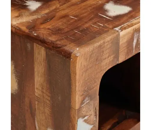 Vīna Plaukts Brūna 44 X 30 X 35 Cm Cieta Atjaunota Koksne Vidaxl