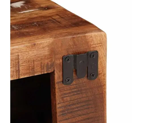 Vīna Plaukts Brūna 44 X 30 X 35 Cm Cieta Atjaunota Koksne Vidaxl