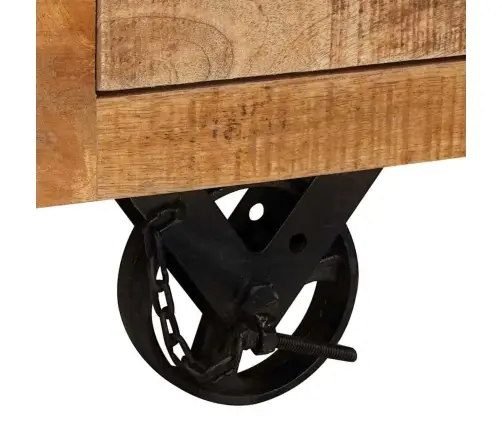 Sānu Skapis Brūna 70 X 38 X 63 Cm Mango Masīvkoks Vidaxl