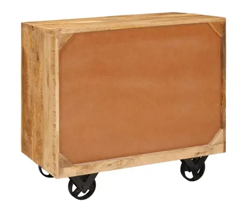 Sānu Skapis Brūna 70 X 38 X 63 Cm Mango Masīvkoks Vidaxl