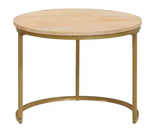 Ligzdojošie Kafijas Galdi 3 Pcs Cieta Mango Koks Un Tērauds Vidaxl