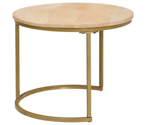 Ligzdojošie Kafijas Galdi 3 Pcs Cieta Mango Koks Un Tērauds Vidaxl